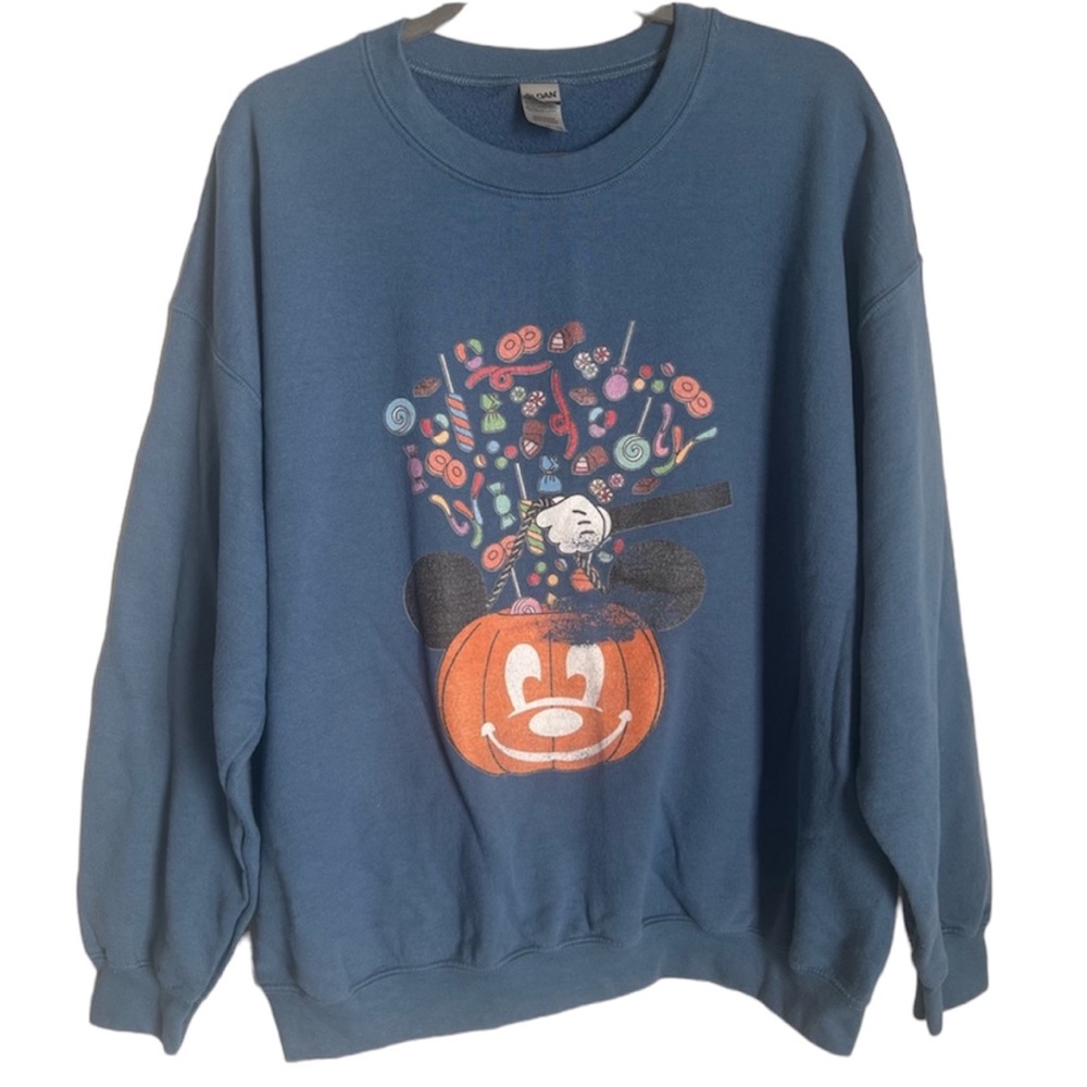 Disney Mickey Halloween Trick or Treat Oversized Crewneck Sweatshirt Women’s XL